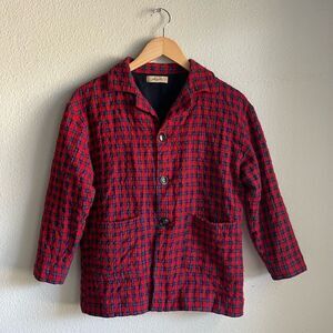 Red and Black Plaid Women's Jacket